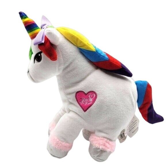 2/$15 Nickelodean JoJo Siwa Unicorn Plush Rainbow 12" Silver Metallic Hooves - Picture 3 of 9